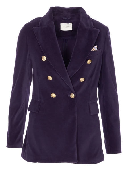  Circolo 1901 Double-breasted Button Jacket - Purple 