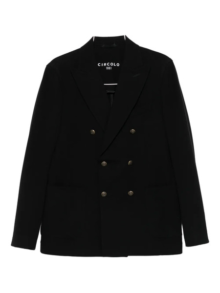  Circolo 1901 Double-breasted Buttoned Jacket - Black 