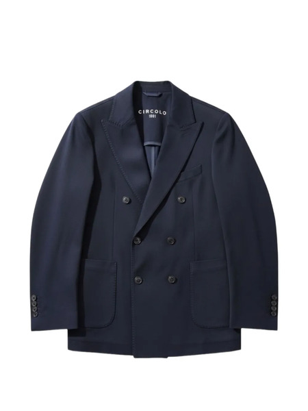  Circolo 1901 Double-breasted Patch-pockets Blazer - Blue 