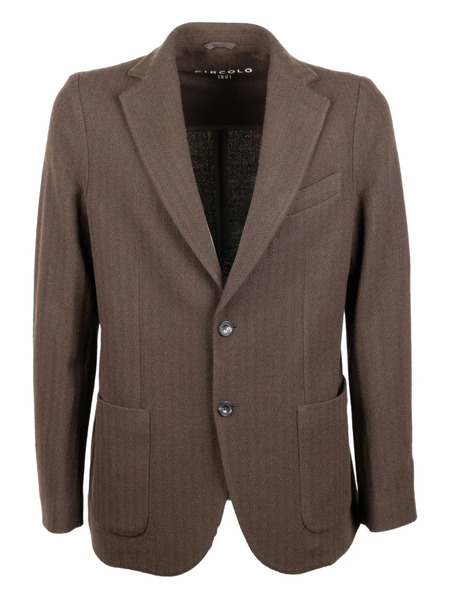  Circolo 1901 Herringbone-pattern Blazer - Brown 