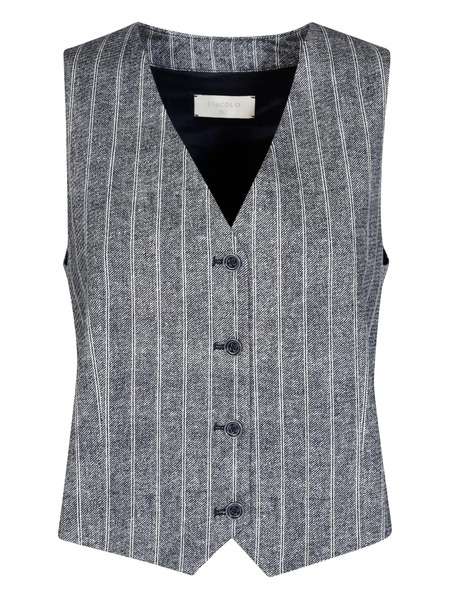  Circolo 1901 Pinstriped Waistcoat - Blue 
