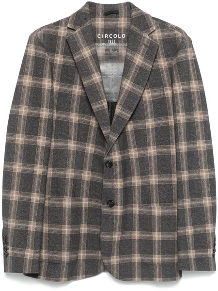  Circolo 1901 Plaid-check Blazer - Brown 