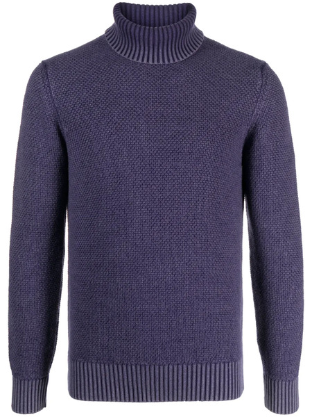  Circolo 1901 Roll-neck Virgin Wool Jumper - Purple 