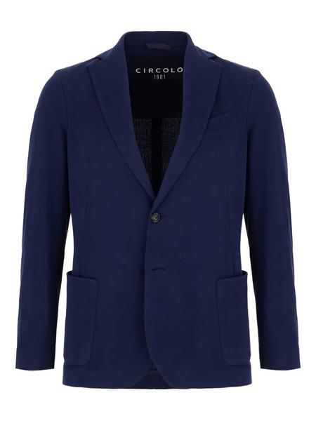  Circolo 1901 Single-button Patch-pocket Blazer - Blue 