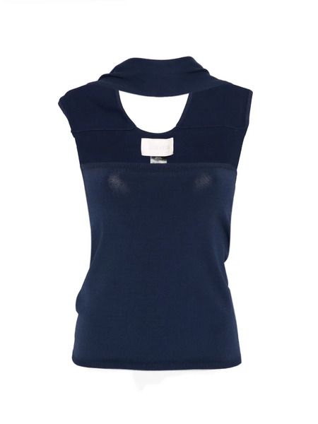  Circus Hotel Cut-out Top - Blue 