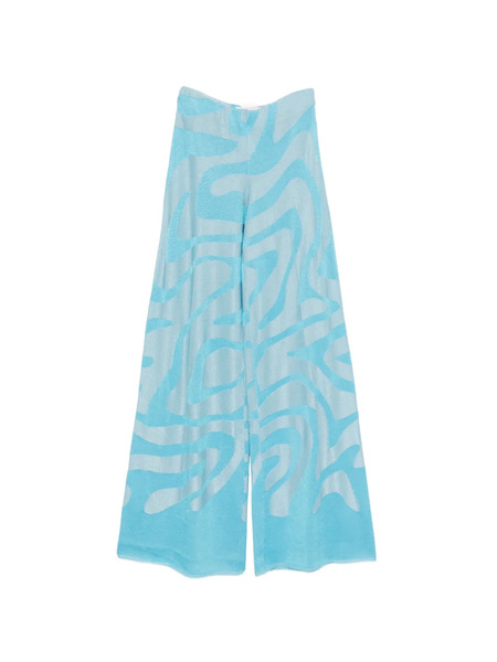  Circus Hotel Geometric-pattern Trousers - Blue 