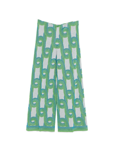  Circus Hotel Geometric-pattern Trousers - Grey 
