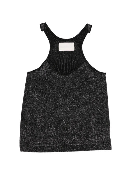  Circus Hotel Lurex-effect Top - Black 