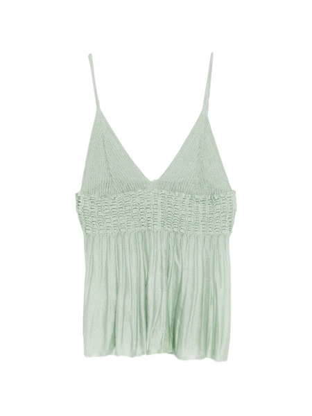  Circus Hotel Pleated Top - Green 