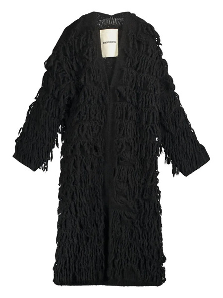  Circus Hotel Shaggy Coat - Black 