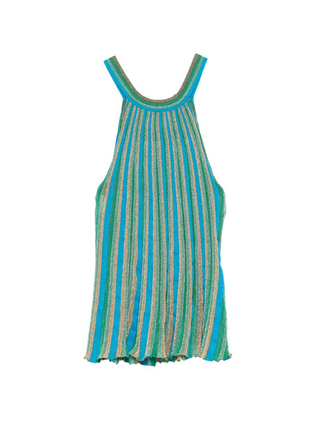 Circus Hotel Striped Top - Blue 