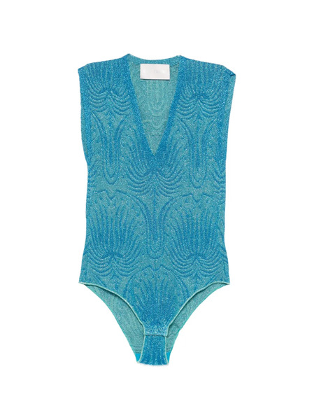  Circus Hotel V-neck Patterned Body - Blue 