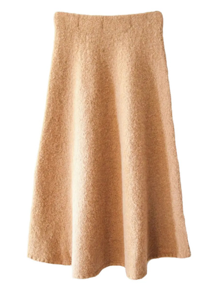  Circus Hotel Wool Midi Skirt - Orange 
