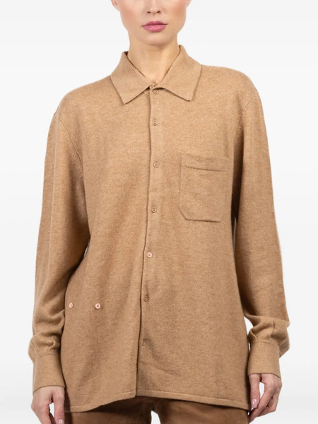  Cissa Cashmere-blend Shirt - Brown 