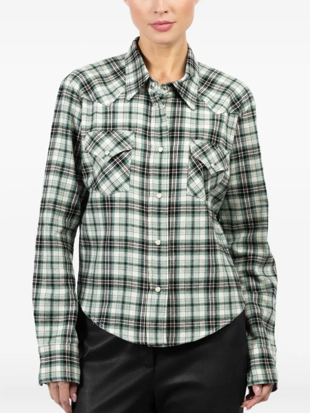  Cissa Plaid-check Shirt - Grey 