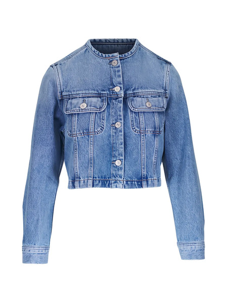  Citizens Of Humanity Buttoned Cropped Jacket - Blue 