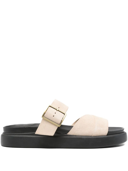  Clarks Aristella Buckled Sandals - Neutrals 