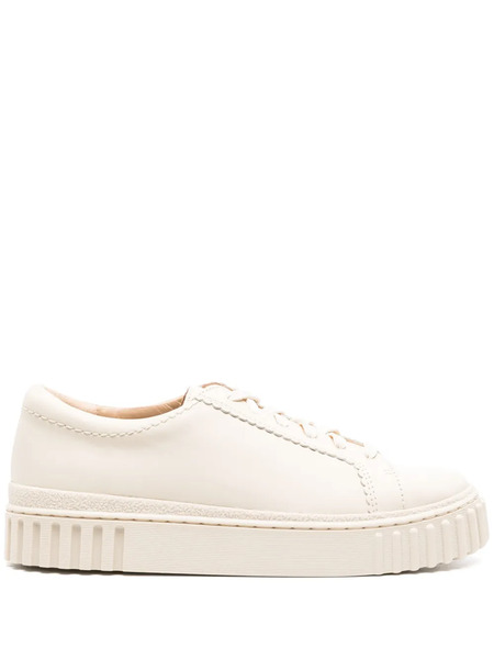  Clarks Mayhill Walk Leather Sneakers - Neutrals 