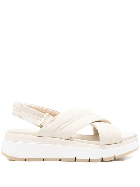  Clarks 30mm Tuscan Cross-strap Platform Sandals - Neutrals 