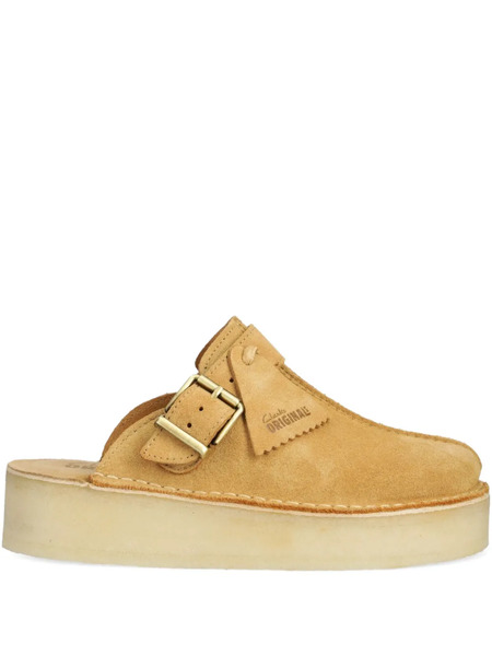  Clarks Originals Buckle Platform Mules - Neutrals 