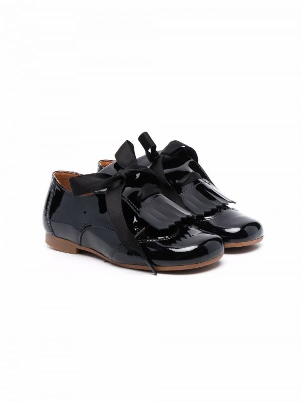  Clarys Lace-up High-shine Loafers - Black 