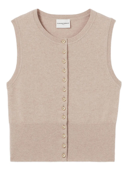  Claudie Pierlot Button-up Knitted Top - Neutrals 