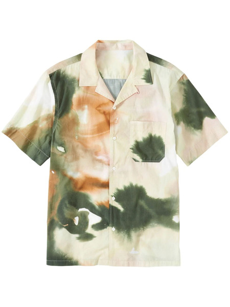  Closed Abstract-pattern Short-sleeve Cotton Shirt - Green 