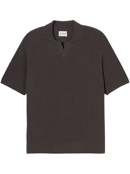  Closed Bouclé-knit Polo Shirt - Brown 