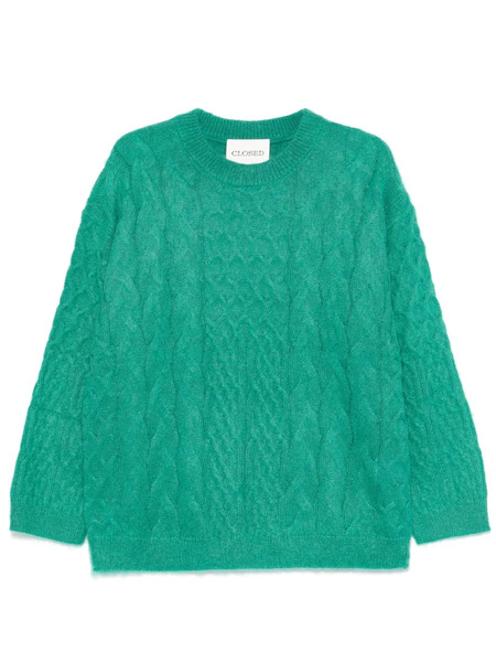  Closed Cable-knit Sweater - Green 