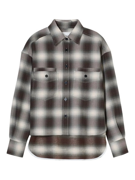  Closed Checked Pocket Shirt - Brown 
