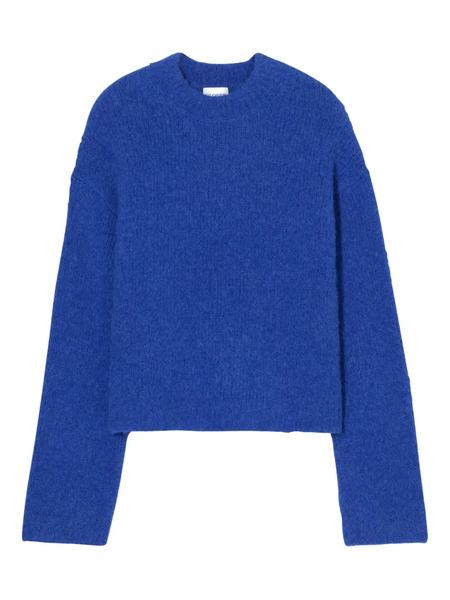  Closed Crew-neck Long-sleeves Sweater - Blue 