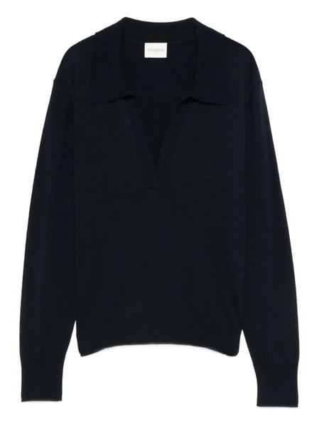  Closed Long-sleeve Polo Top - Blue 
