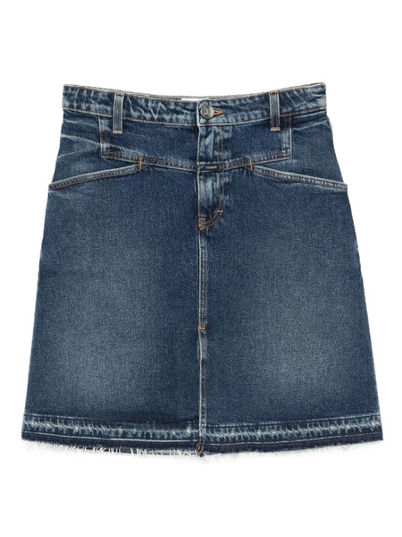  Closed Raw-cut Denim Mini Skirt - Blue 
