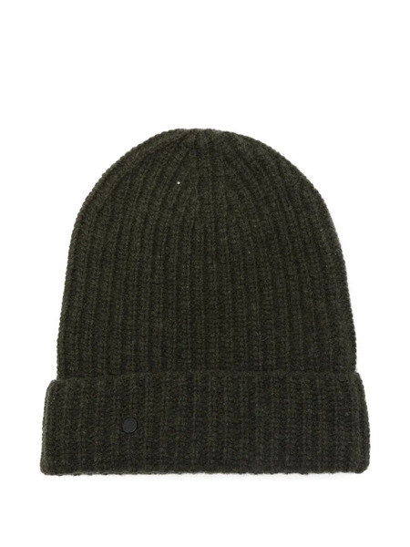  Closed Ribbed Beanie Hat - Green 