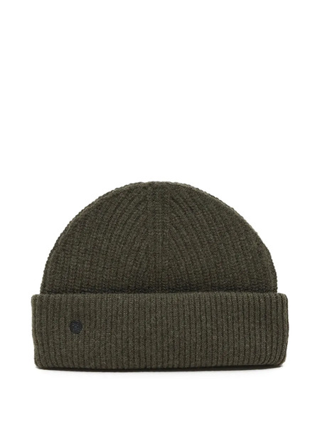  Closed Ribbed Knit Beanie - Green 