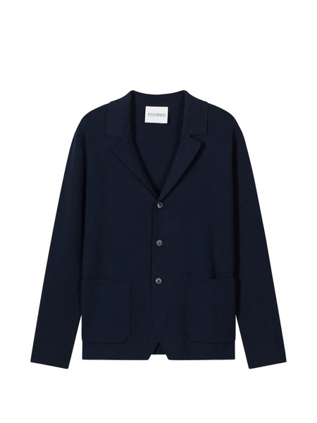  Closed Single-breasted Knitted Blazer - Blue 