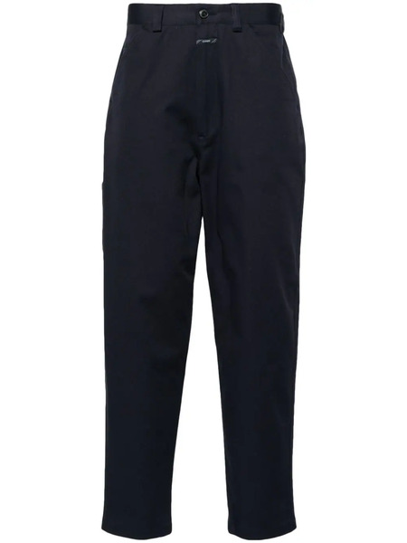  Closed Tapered-leg Twill Trousers - Blue 