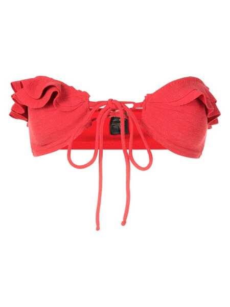  Clube Bossa Bandara Ruffled Strapless Bikini Top - Red 