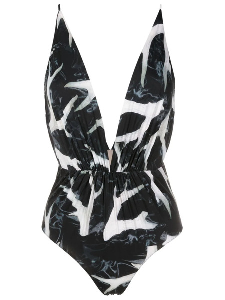 Clube Bossa Clavert Plunging Swimsuit - Black 
