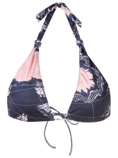  Clube Bossa Embroidered Bikini Top - Blue 