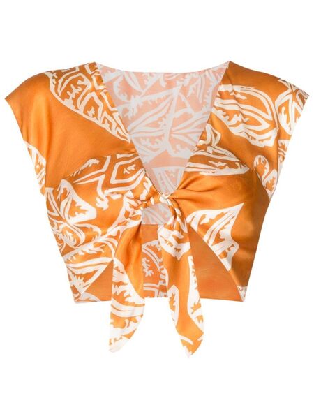  Clube Bossa Front-tied Top - Orange 