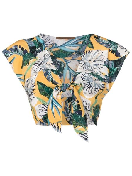  Clube Bossa Front-tied Top - Yellow 