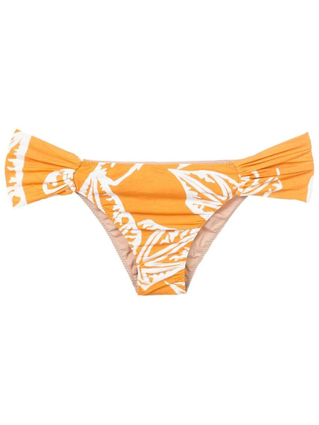  Clube Bossa Leaf-print Bikini-bottoms - Orange 