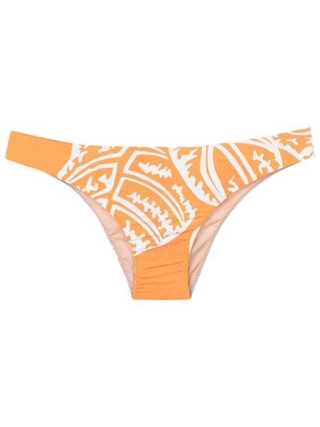  Clube Bossa Niarchos Leaf-print Bikini Bottoms - Yellow 