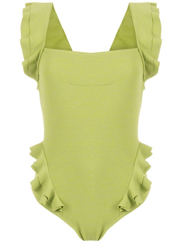  Clube Bossa Ruffle-trimmed Swimsuit - Green 