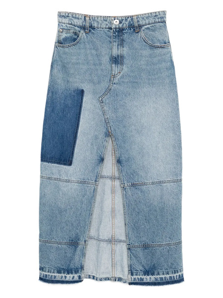  Co Collection Patchwork Skirt - Blue 