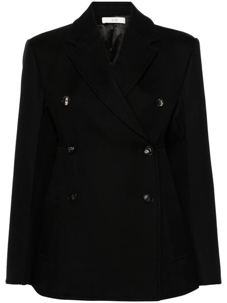  Co Notched-lapels Double-breasted Blazer - Black 