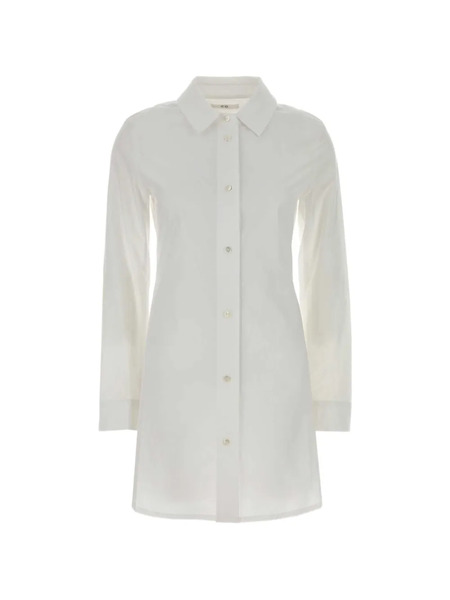  Co Poplin Long-sleeve Shirt - White 