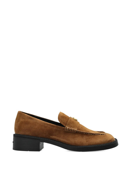  Coach Block-heel Suede Loafers - Brown 