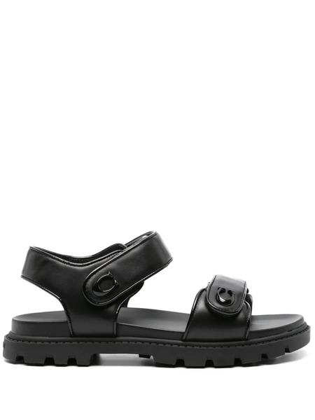  Coach Brynn Leather Sandals - Black 